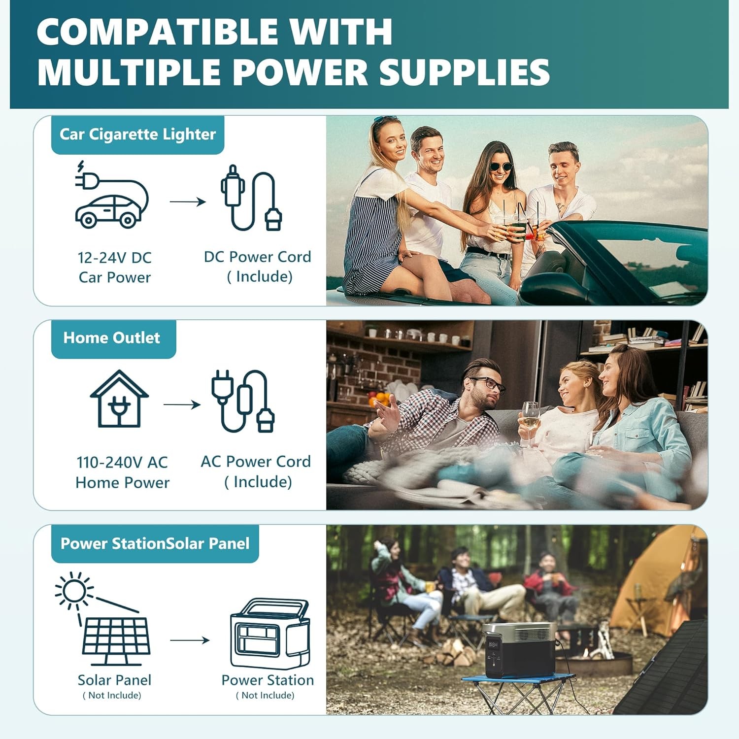 12V Portable Refrigerator Freezer -4℉~68℉ Car Cooler 12/24V DC 110V AC Camping