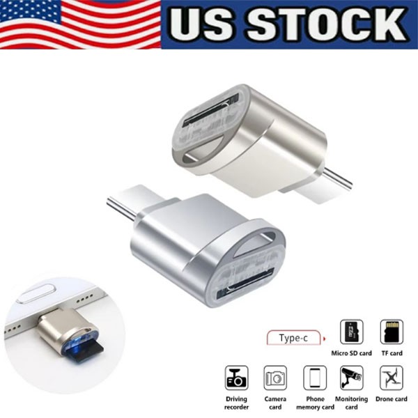TypeC To Micro SD TF Card Reader OTG USB Adapter Converter For Samsung Phone Lot