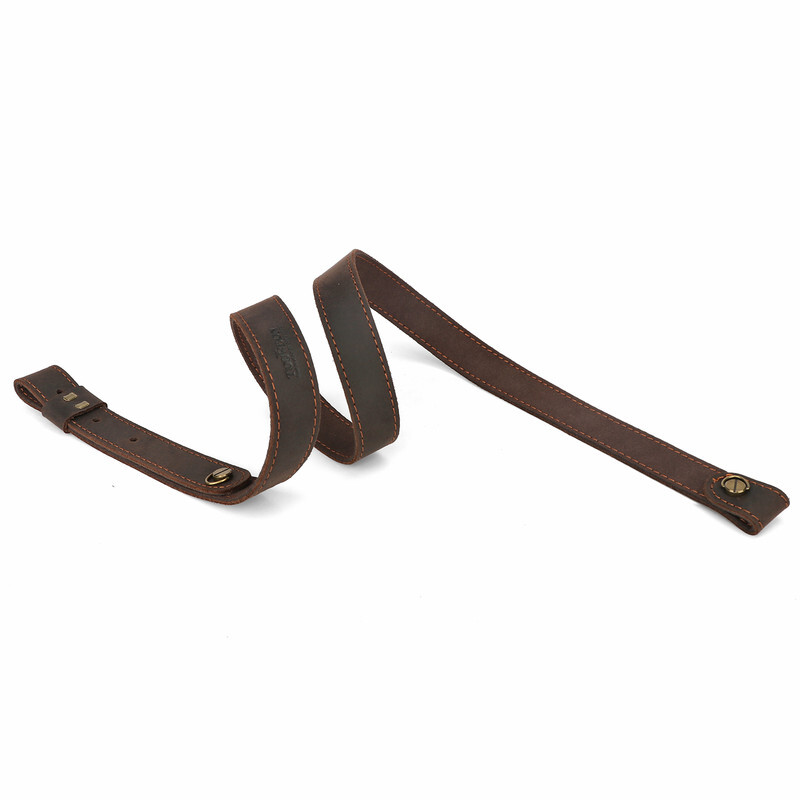 Tourbon Buffalo Leather Rifle Gun Sling_Crazy Horse Adjustable Handmade_1" Wide