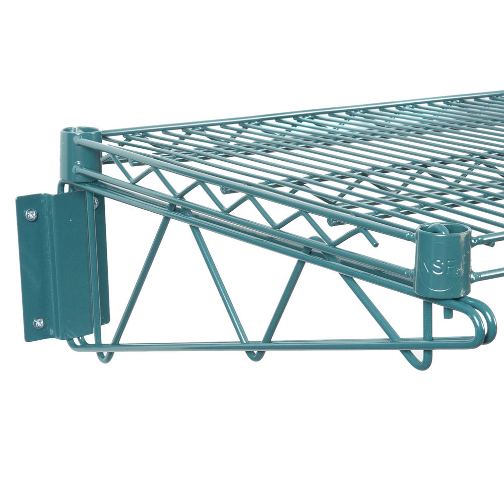 18" x 36" Wall Mount Green Epoxy Wire Shelf Rack Commercial Restaurant Pot NSF
