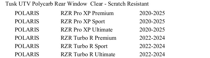 Tusk Spare Tire Carrier Compatible with Polaris RZR XP 1000 2024-2025