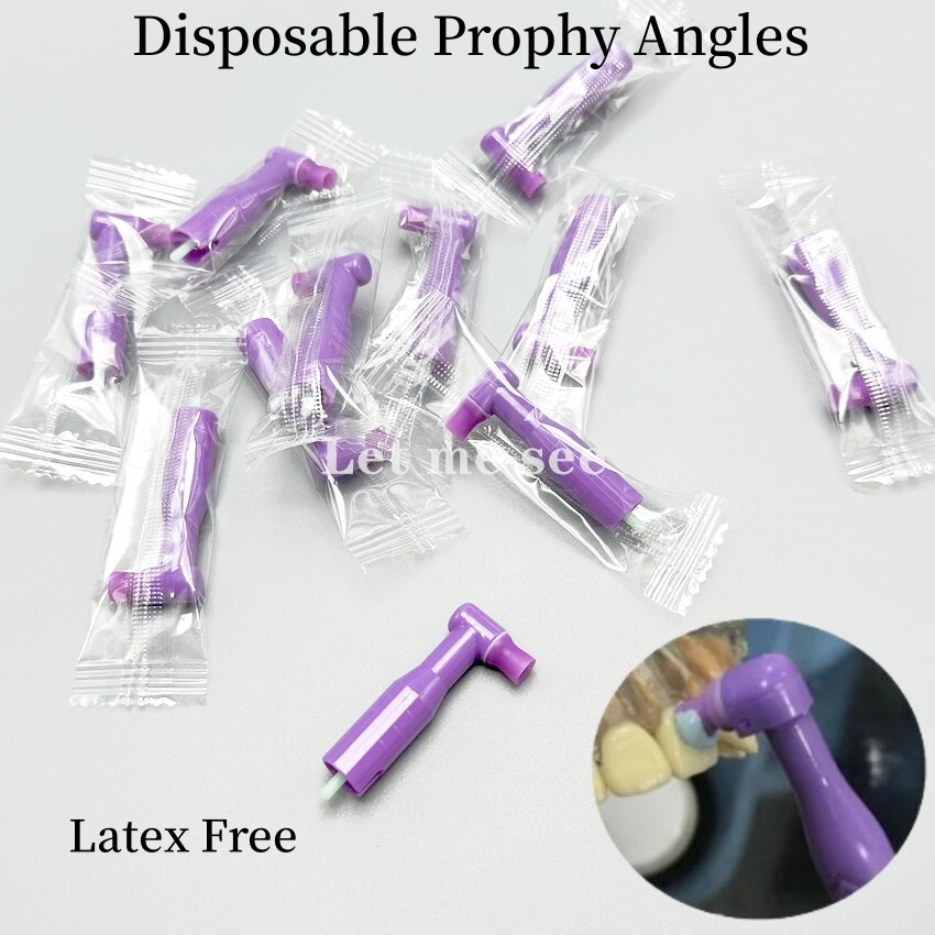 Dental Disposable Prophy Angles Soft Cup Latex Free 90° Polishing Cups Purple