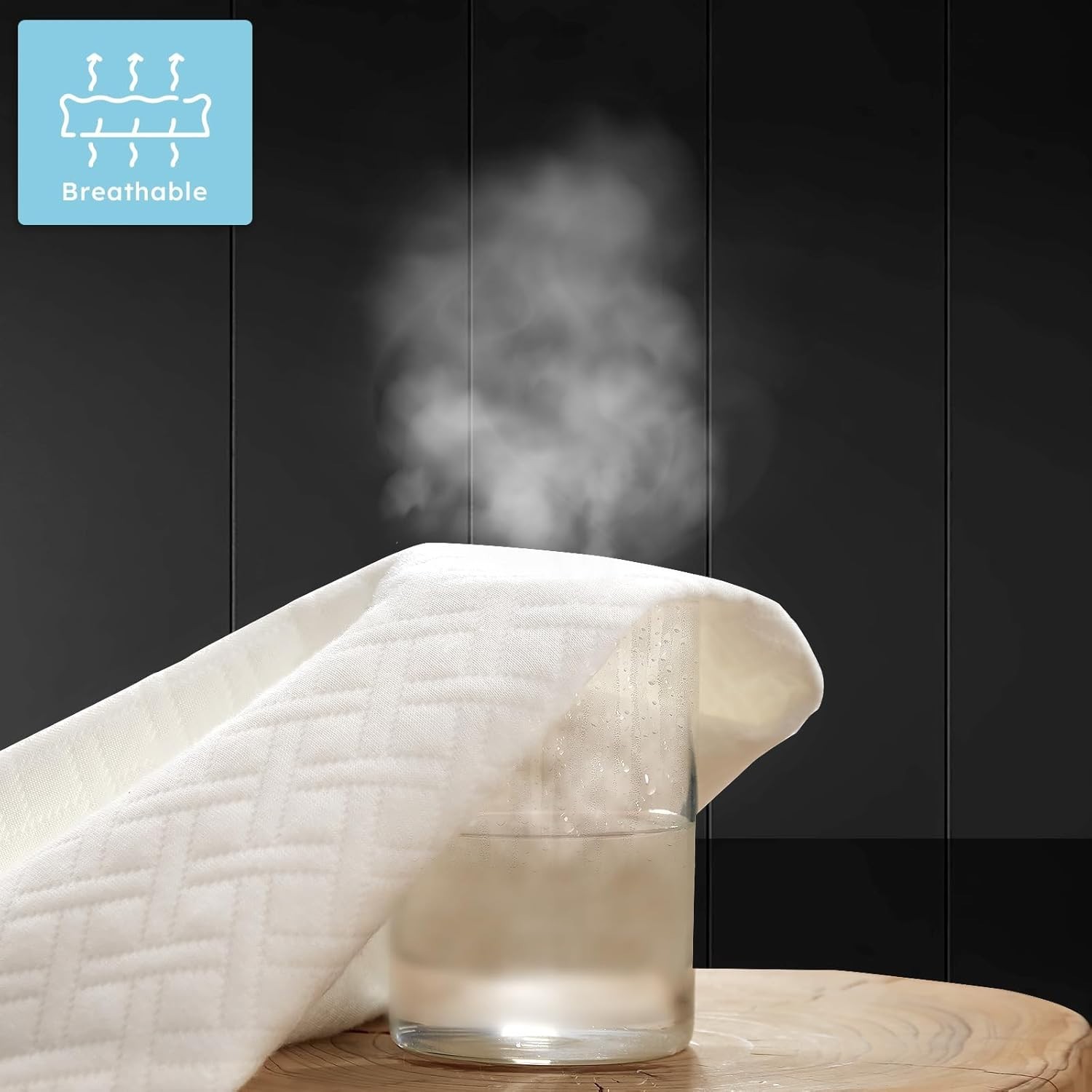 Bamboo Mattress Protector Deep Pocket Waterproof Breathable Mattress Bed Cover