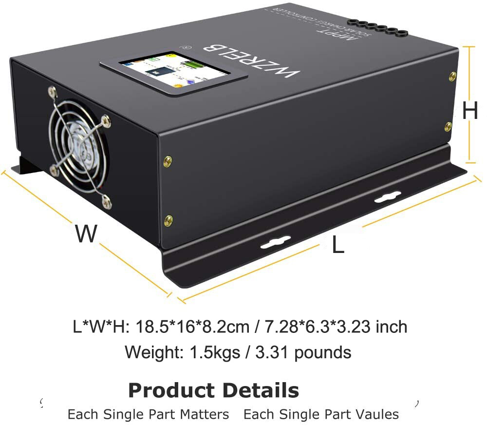 20A 40A 60A 80A MPPT Solar Charge Controller 12V 24V 48V Home Battery Charger