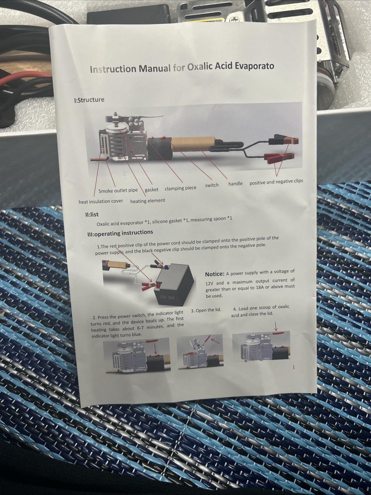 Oxalic Acid Vaporizer, 180W 12V Vaporizer for Beehive