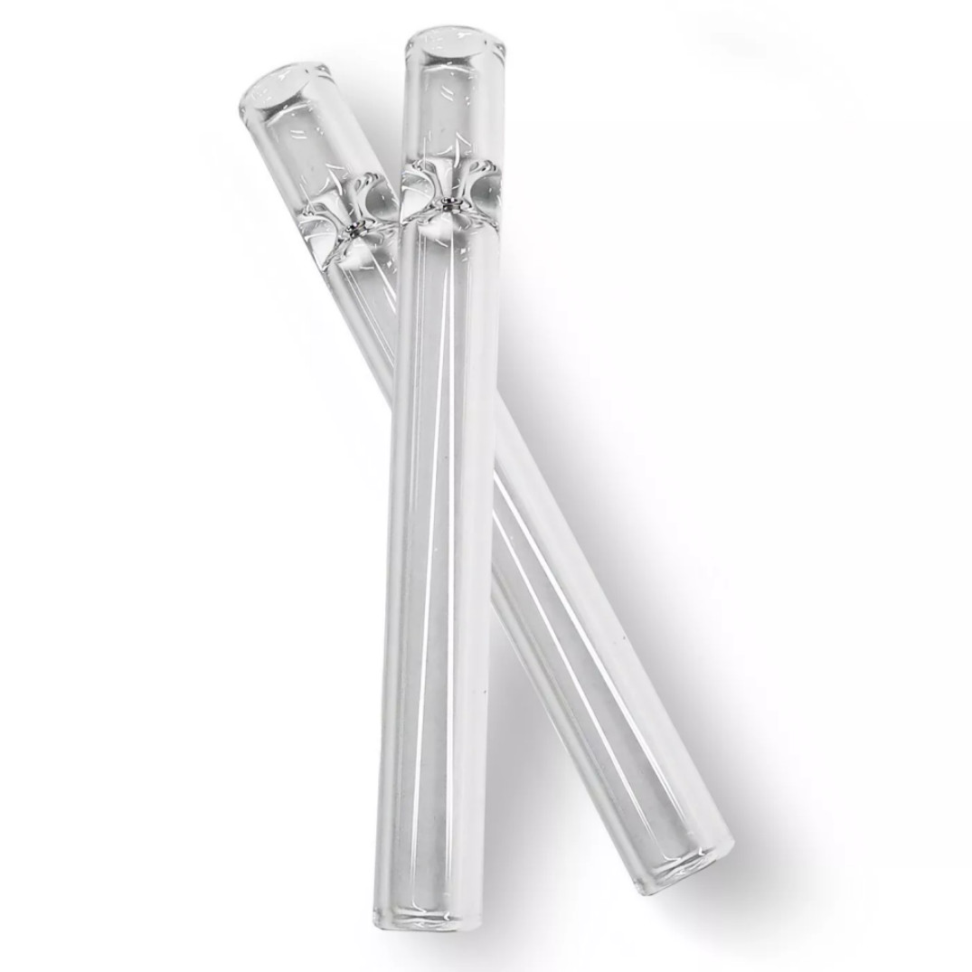 20 PCS transparent Thick Pyrex Glass Chillum Tobacco Pipe Diameter 12mm US