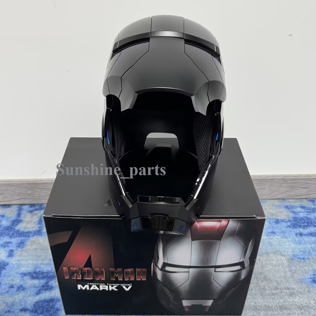 2025 Autoking Iron Man Black MK5 Helmet Electronic Wearable Voice-control Mask
