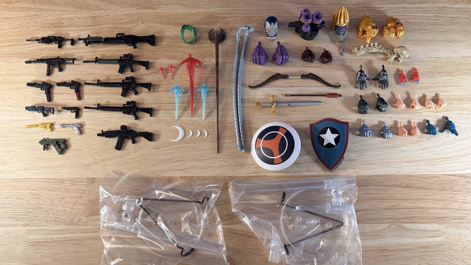 Marvel Action Figures Mixed Lot Thanos Captain America Accessories Comic Heroes