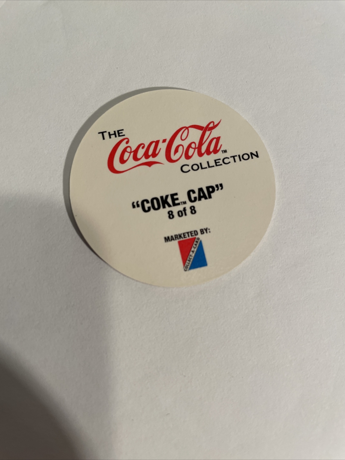 1993 Collect-A-Card - Coca Cola "Coke Cap" Pogs Series 1 - Set of 8 Complete Set
