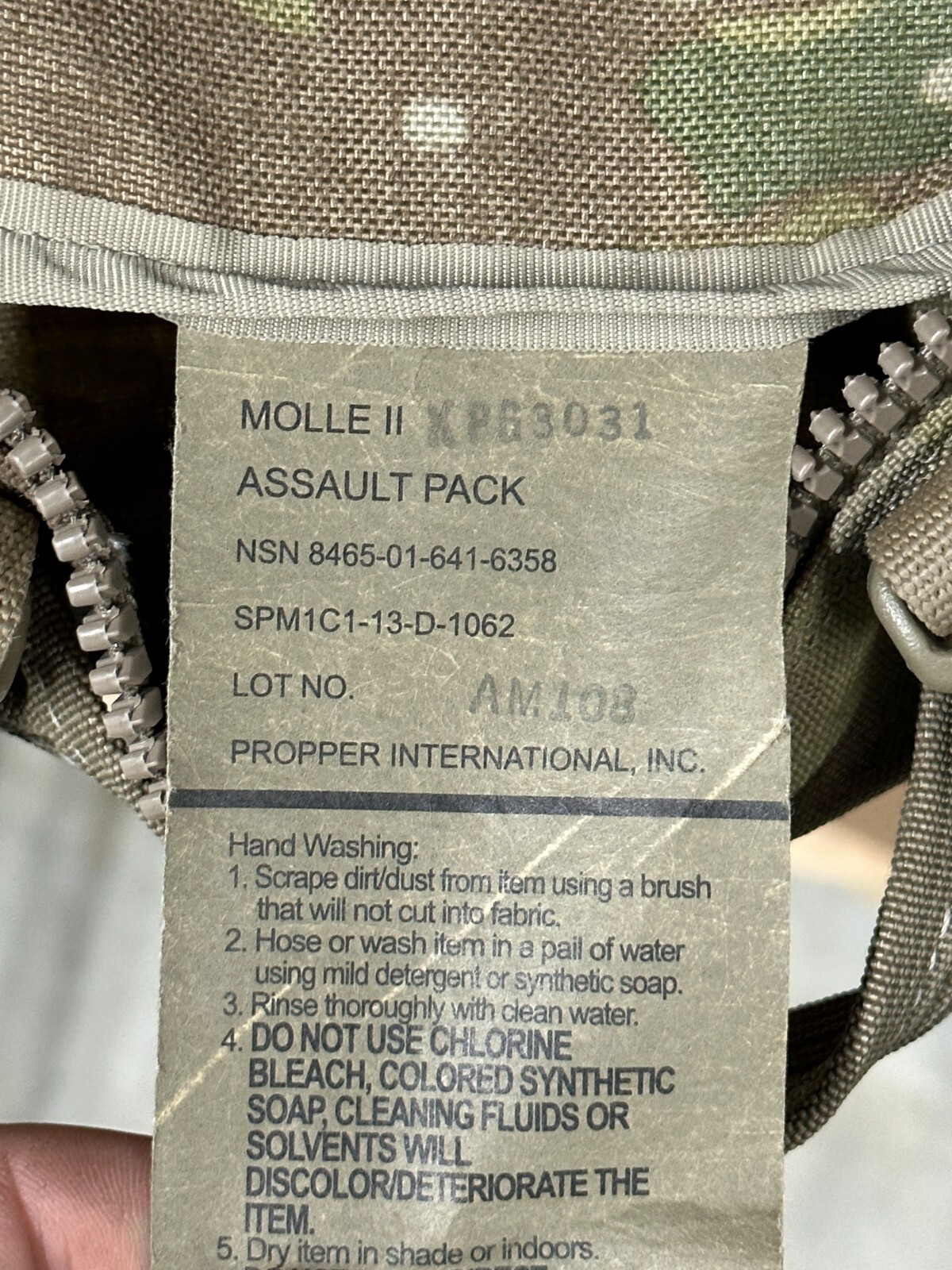 US Army OCP Multicam Molle II Patrol Assault Pack 3Day Backpack Field Bag Ruck