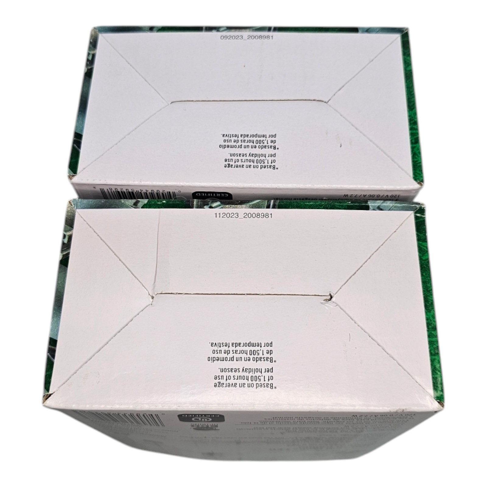 2 Pack Home Accents Holiday 100ct Warm White LED Mini String Lights 28FT 10IN