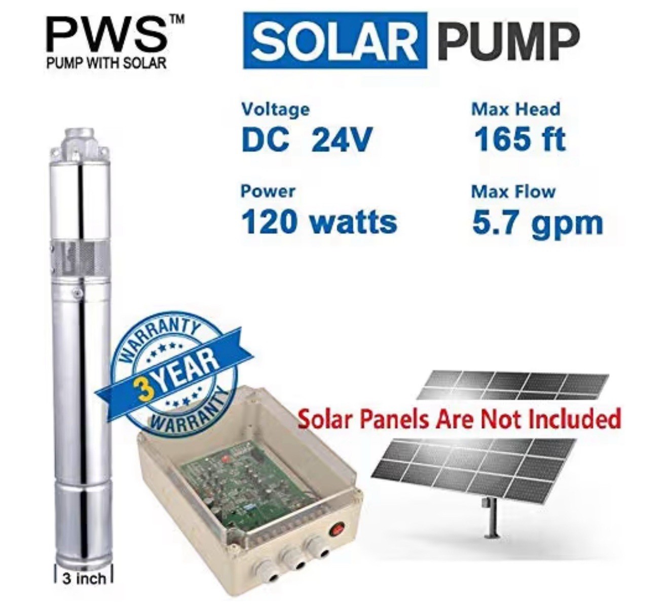 Ufixed Solar Well Pump Kit US3-1.3-50