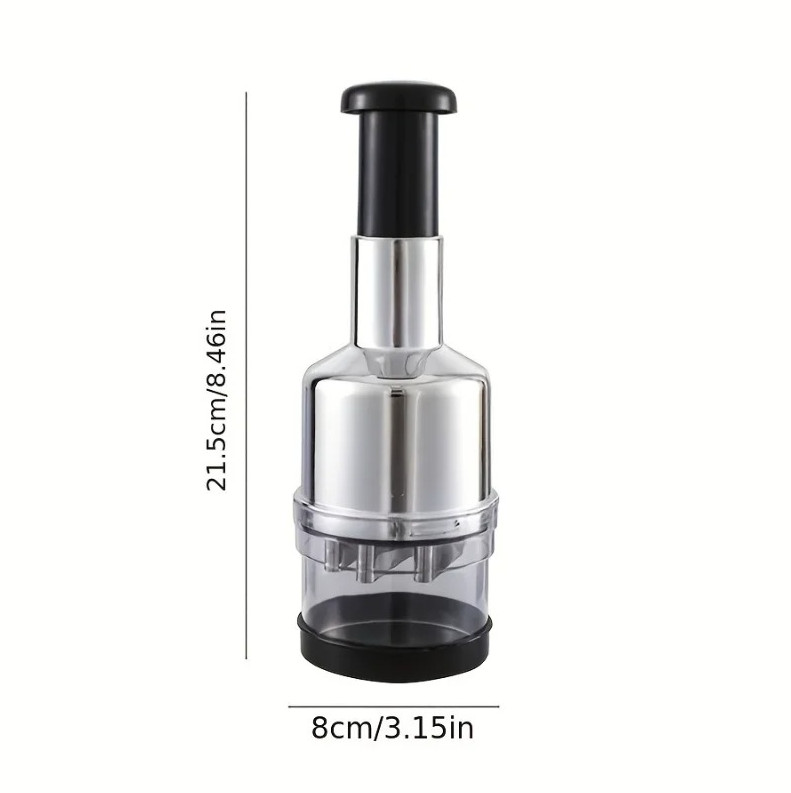 Manual Onion Chopper Garlic Press Stainless Steel Food Crusher Vegetable Tool