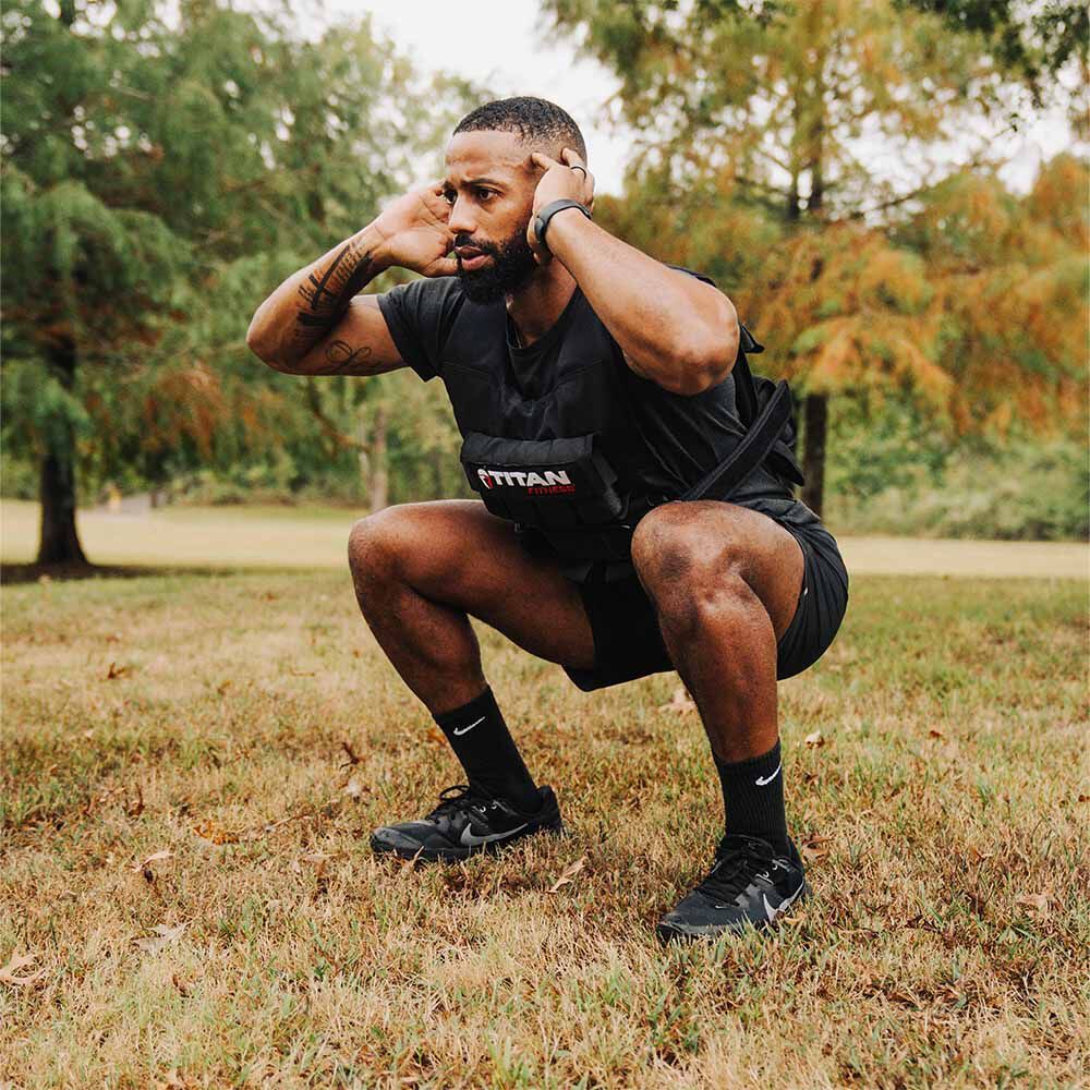 Titan Fitness Elite Series 60 LB Adjustable Weight Vest, (24) 2.5 LB Ingots