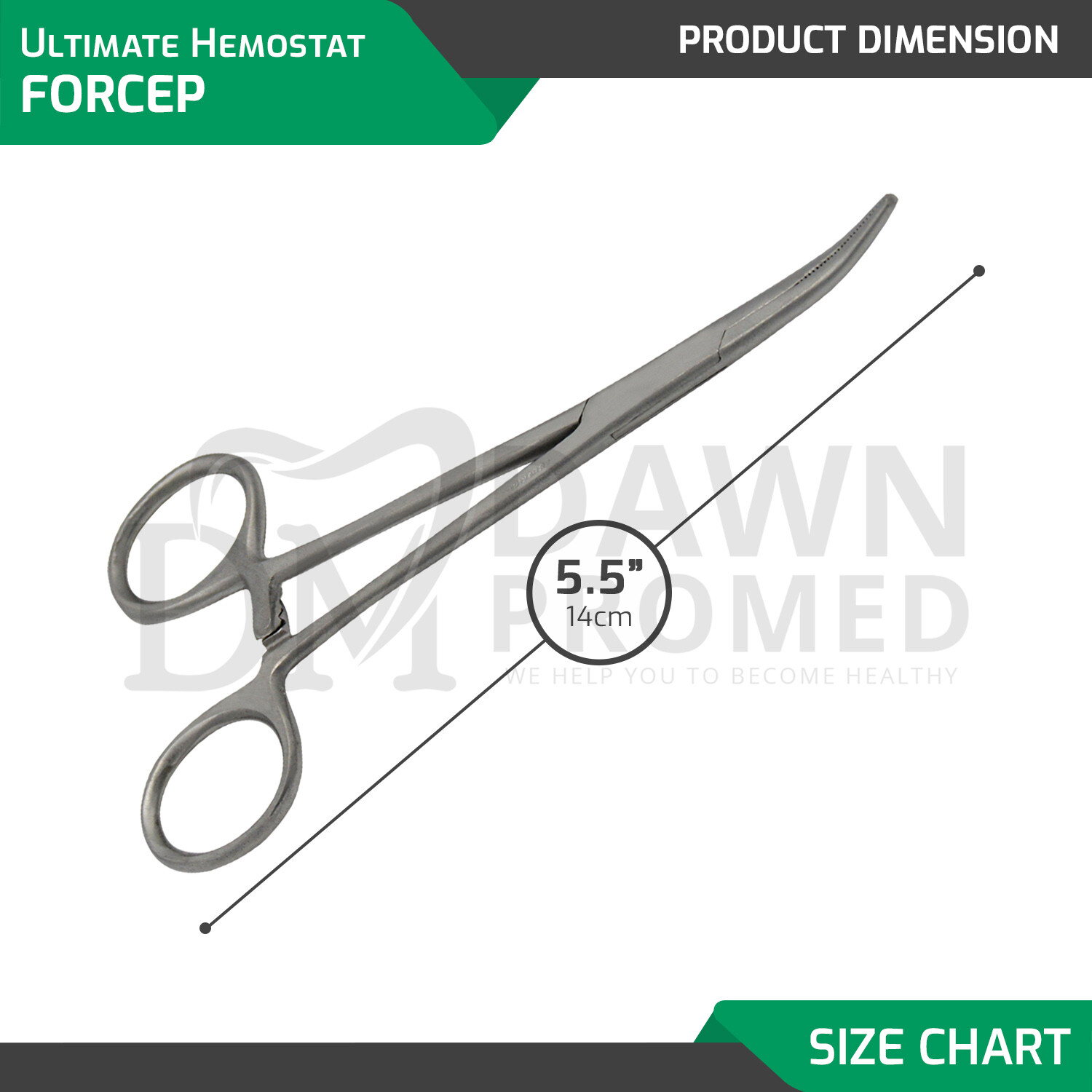 5 Pcs Kelly Hemostat Forceps Curved 5.5" Locking Clamp Surgical Dental German Gr