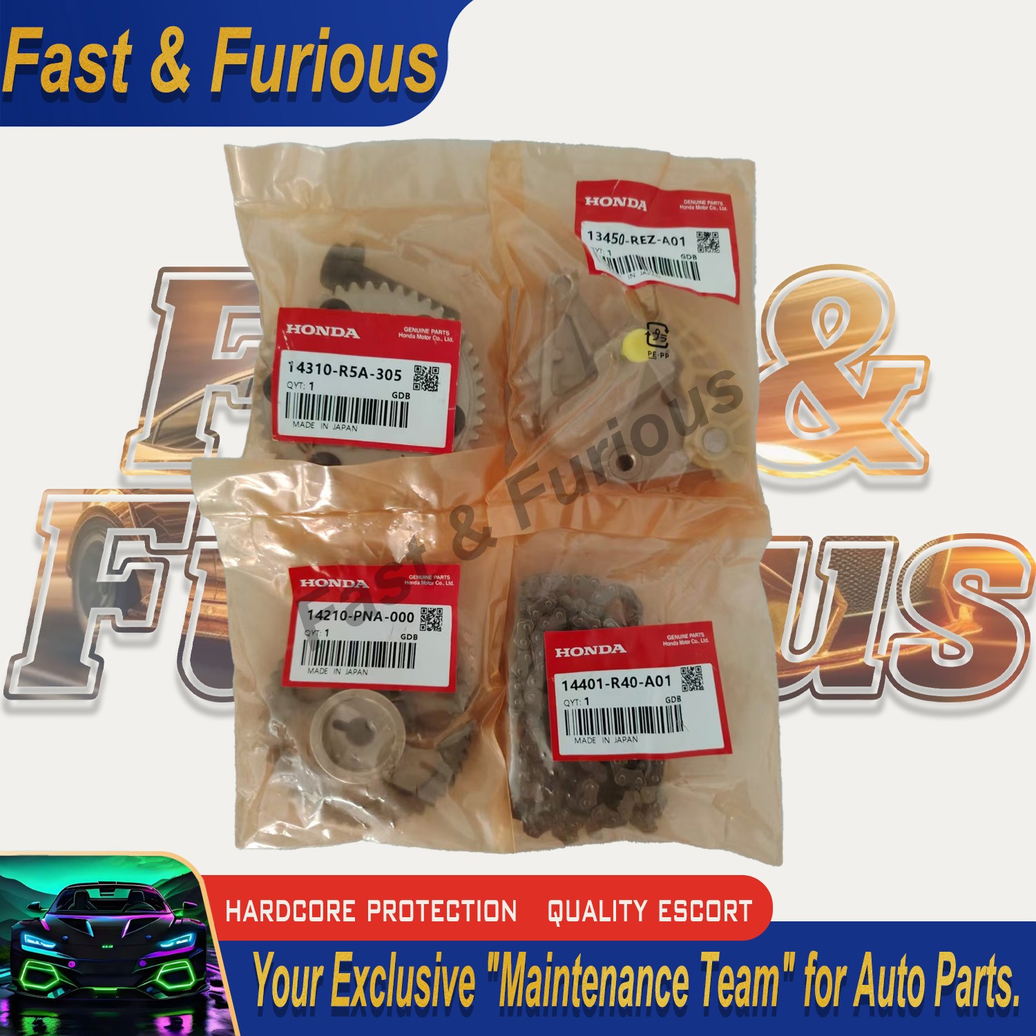 OEM For 08-2015 HONDA ACCORD CR-V 2.4L L4 DOHC Timing Chain Kit VVT Sprocket SET