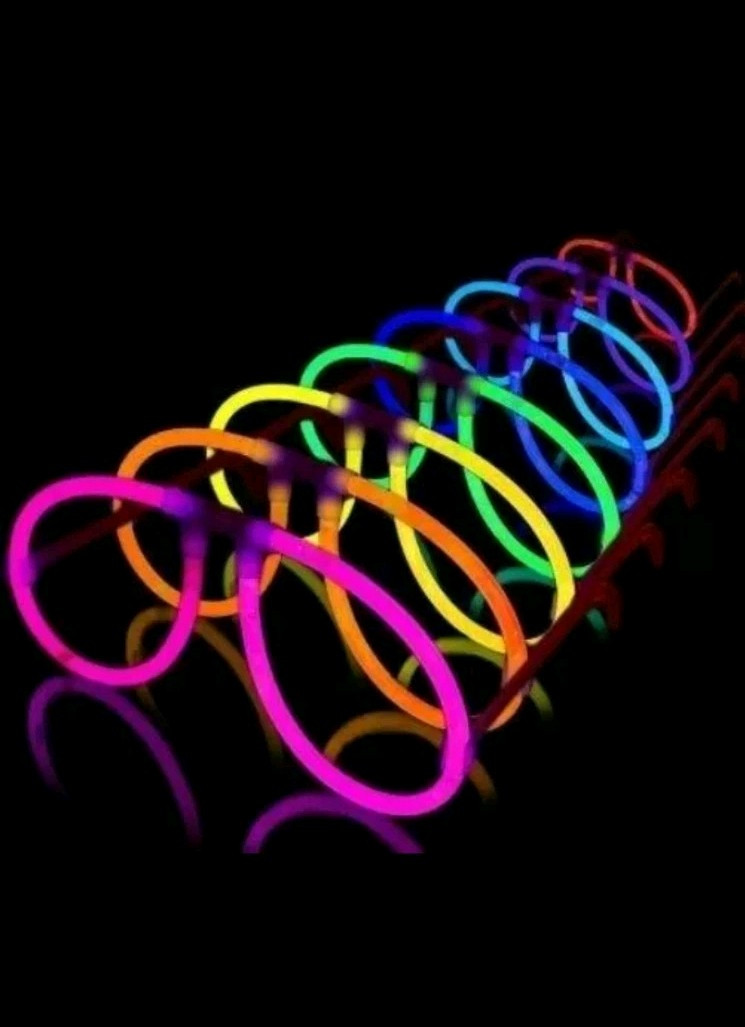 Glow Eyeglasses - 1 Dzn Glow Stick Glasses Party Favor Assorted Colors Indv Pack