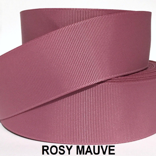 3/8", 5/8", 7/8", 1.5" Grosgrain Ribbon 5 Yards of 1 Color Solid Bulk Wholesale