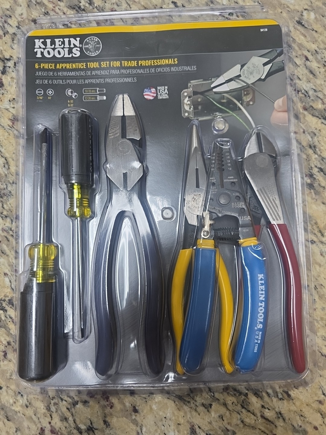 Klein Tools 6-Piece Apprentice Tool Set For Trade Professionals 94126 BRAND NEW