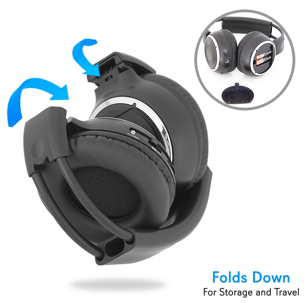 Pyle Universal Dual Vehicle Headrest Monitor - 10.5” Multimedia CD