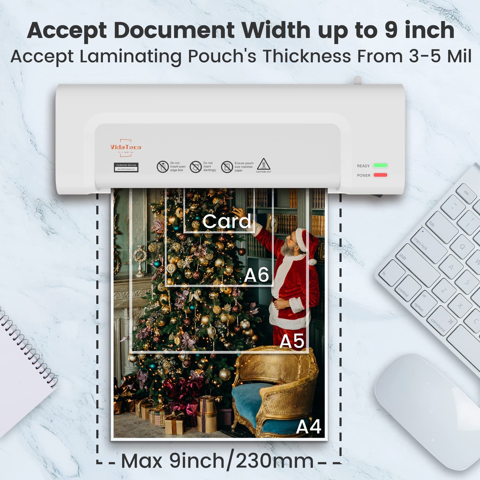 Maquina Plastificadora A4 Laminadora Modo Caliente y Frio Accesorios De