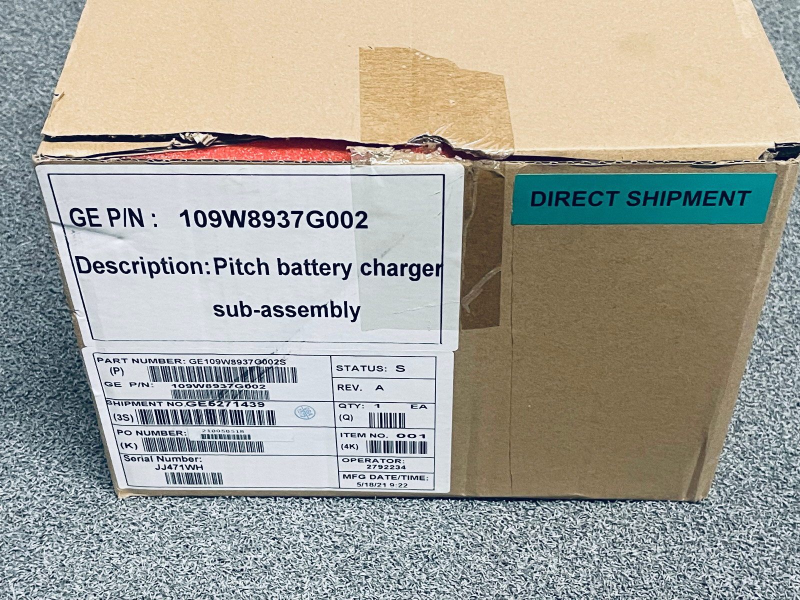 GE Power & Water 151X1233DD01SA02 Pitch Battery Charger Assembly 109W6931P001