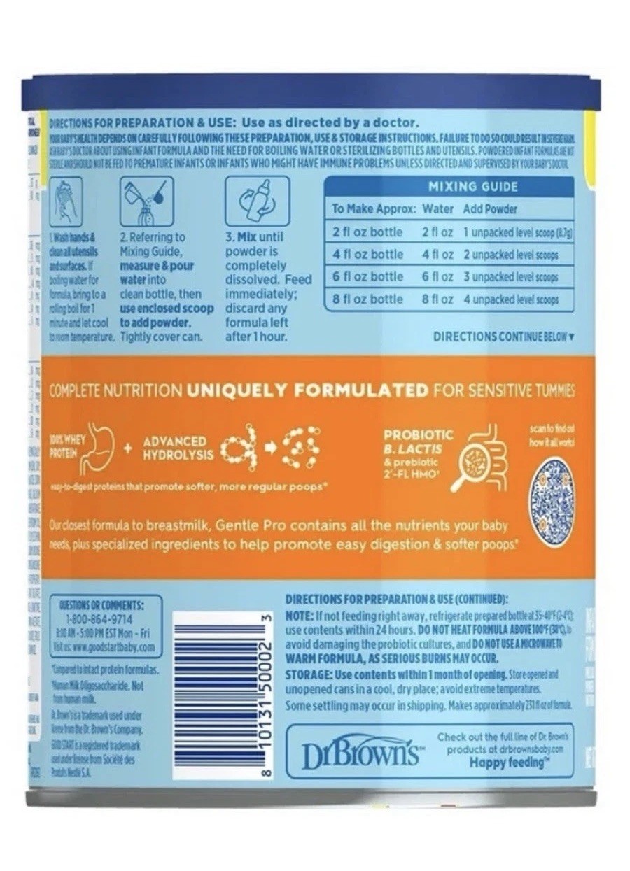 2 Good Start Dr. Brown’s Gentle Pro Baby Powder For Sensitive 32 Oz