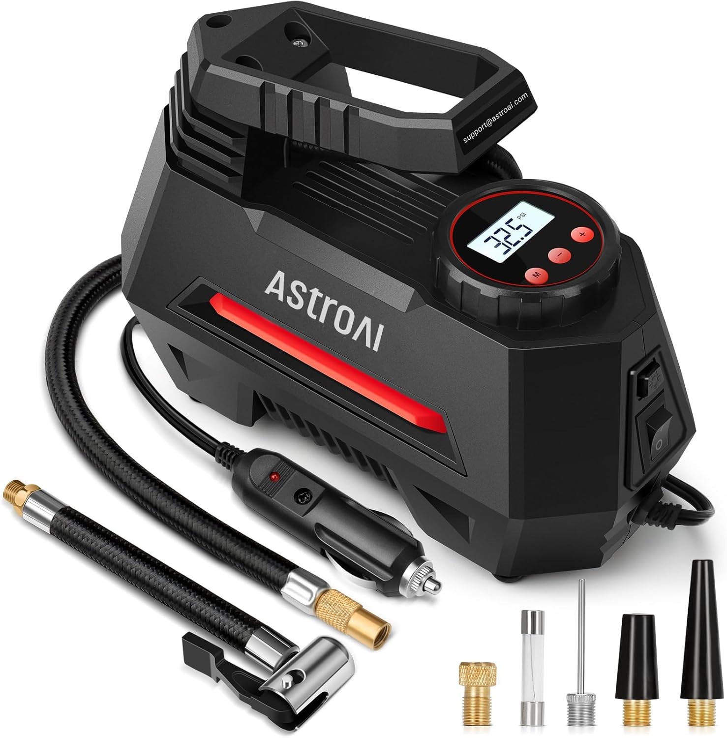 RED AstroAI Tire Inflator Portable Air Compressor Air Pump for Car Tires NEW