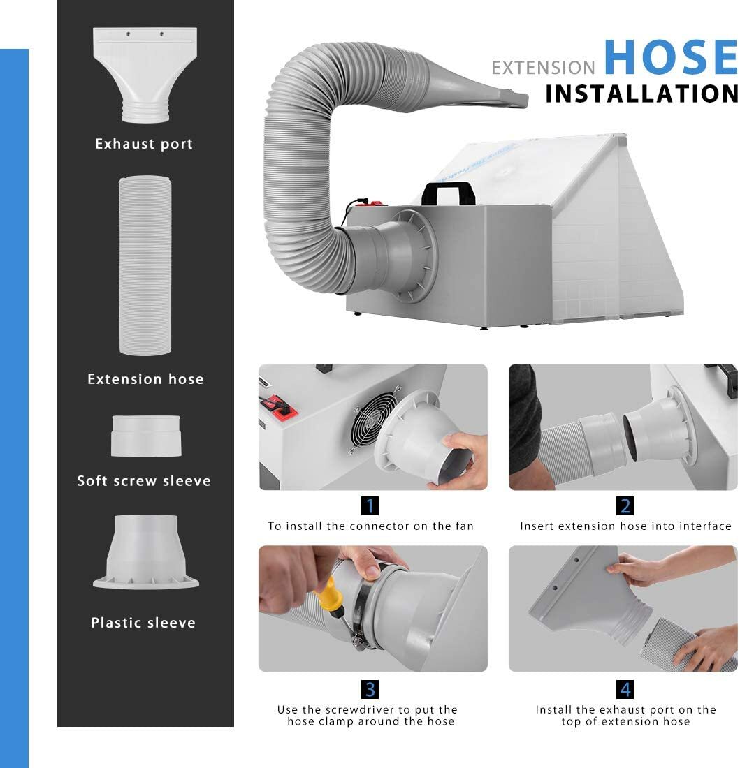 Airbrushing Combo Set w/ 1/5 HP Portable Compressor Kit Model Spray Paint Booth