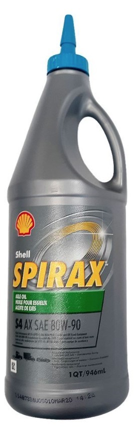 Shell Spirax S4 AX 80W-90 Heavy Duty Gear Oil, Case of 12 - 1 Quart Bottles