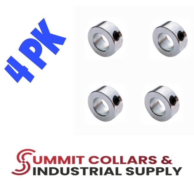 5/8” I.D. set shaft collar, zinc plated. (Qty 4) Free standard shipping!