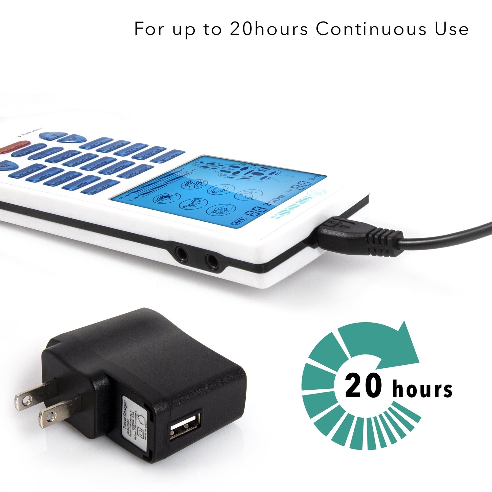 Tens Unit Muscle Stimulator Electro Pulse Massager Full Body 4 Channel Device