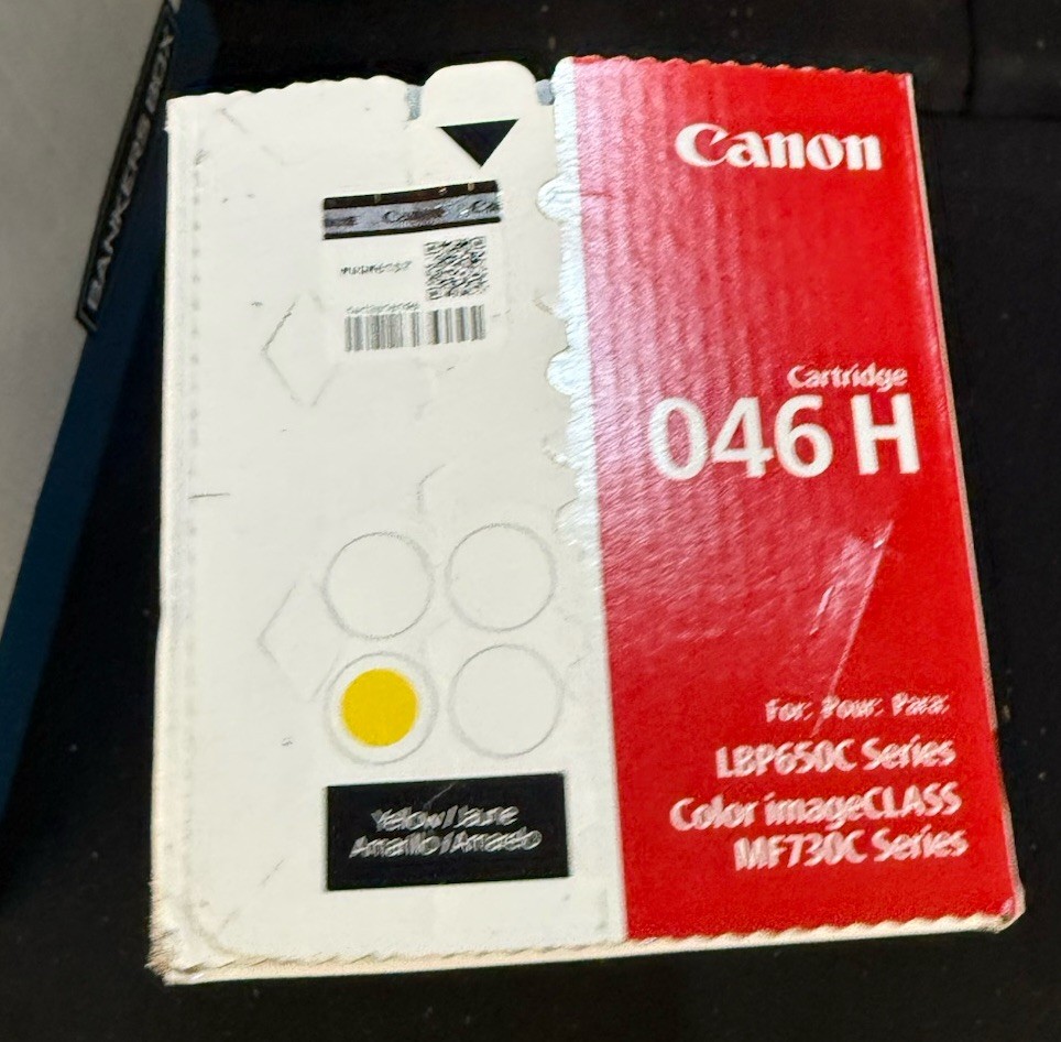 Genuine Canon 046H Yellow Toner High Capacity New Factory Sealed See Photos