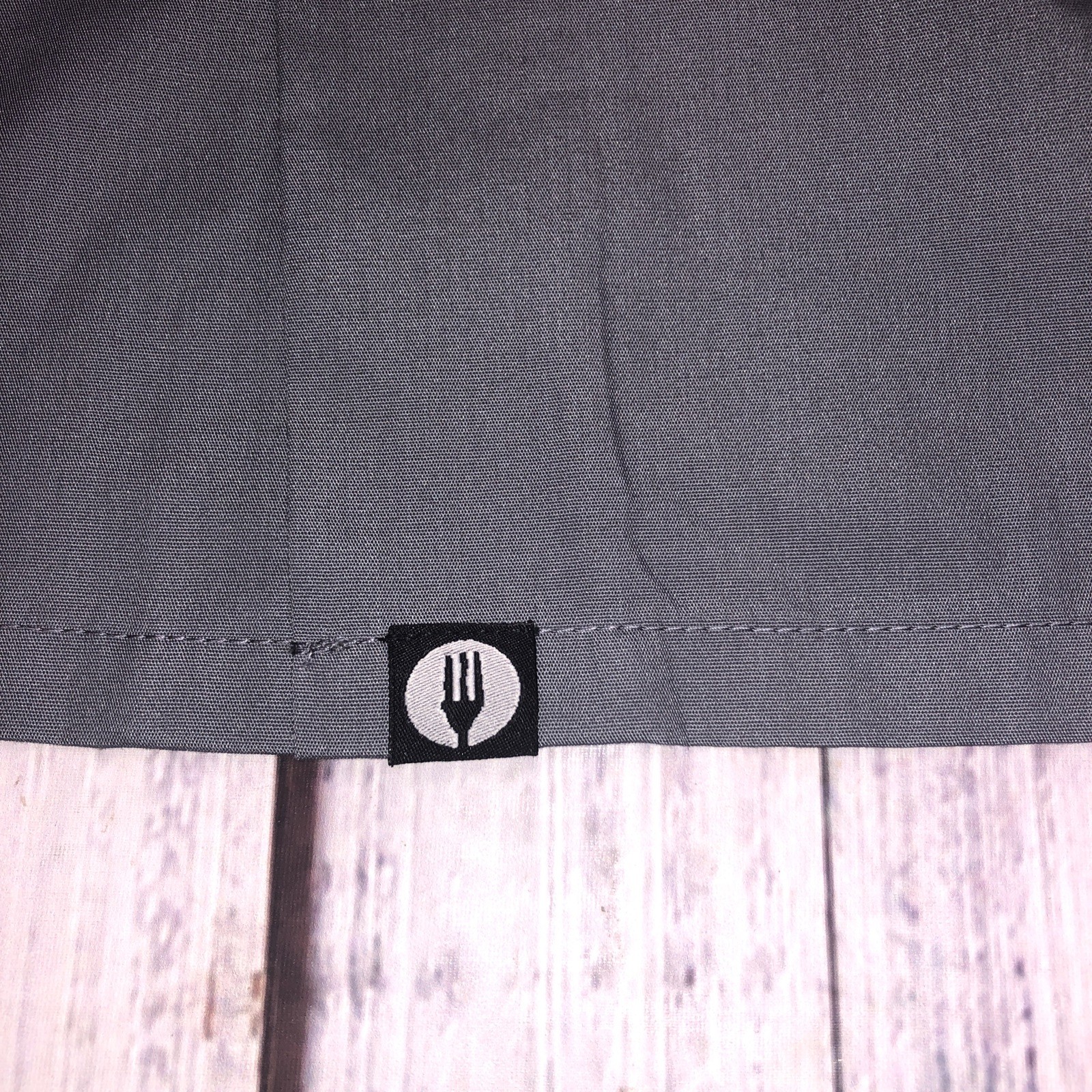 NWT Chef Works Shirt Mens 3X Gray Chef Shirt Button Up Strechy Ventalated Sides