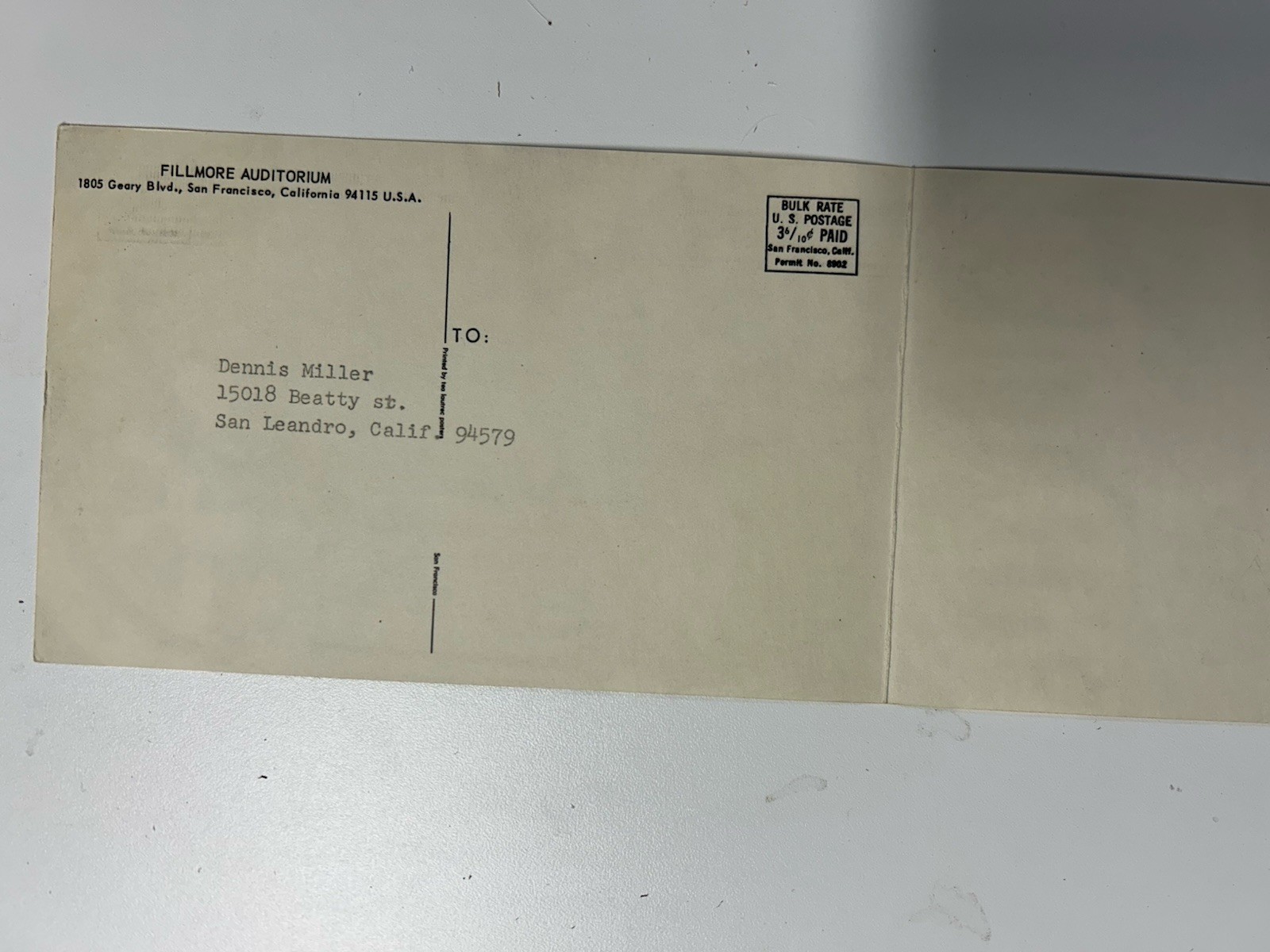 1968-FILLMORE-BG-113/114 DOUBLE POSTCARD-ERIC BURDON & ANIMALS/QMS/COUNTRY JOE