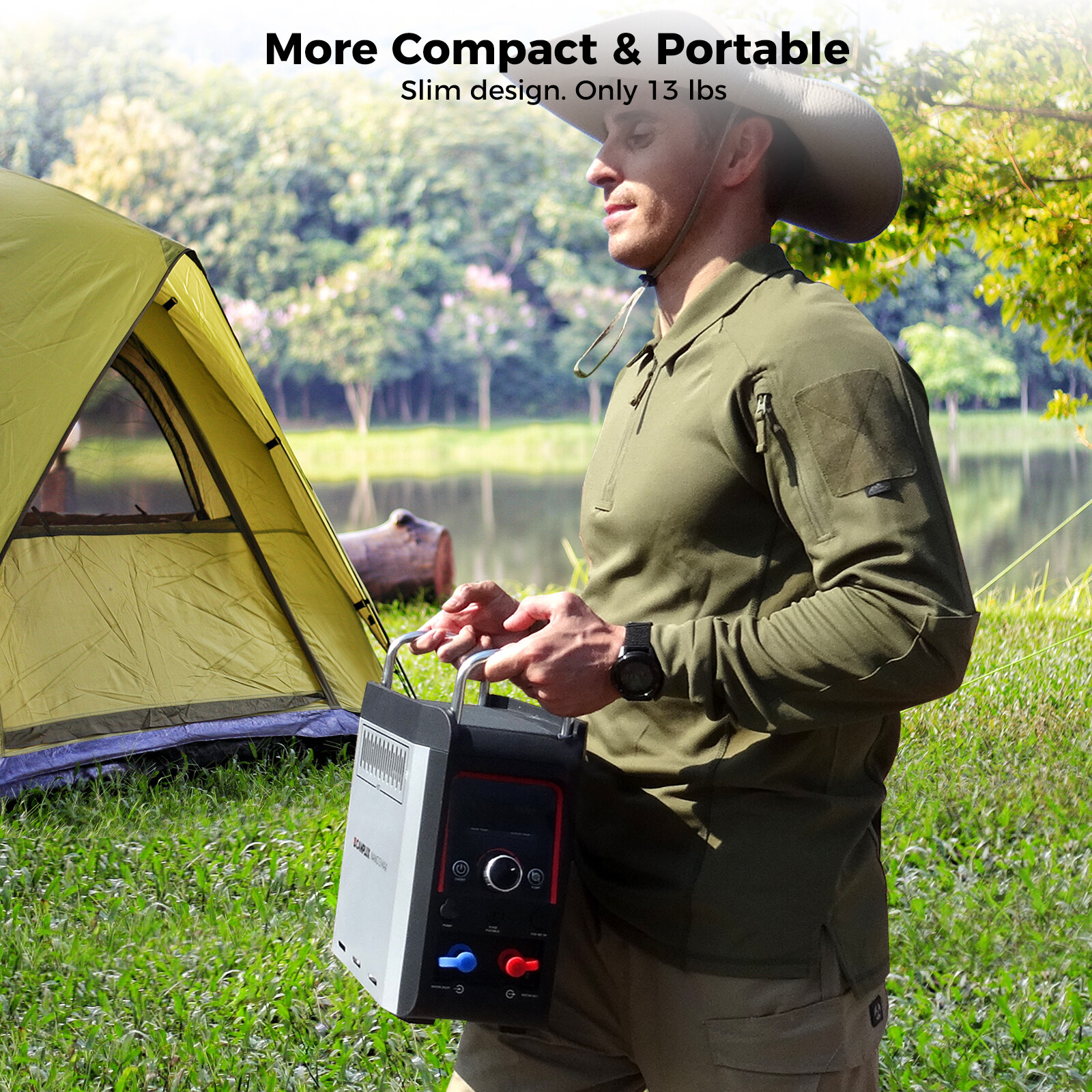 CAMPLUX Nano 3 Max Portable Gas Water Heater & Pump Rechargeable Shower System