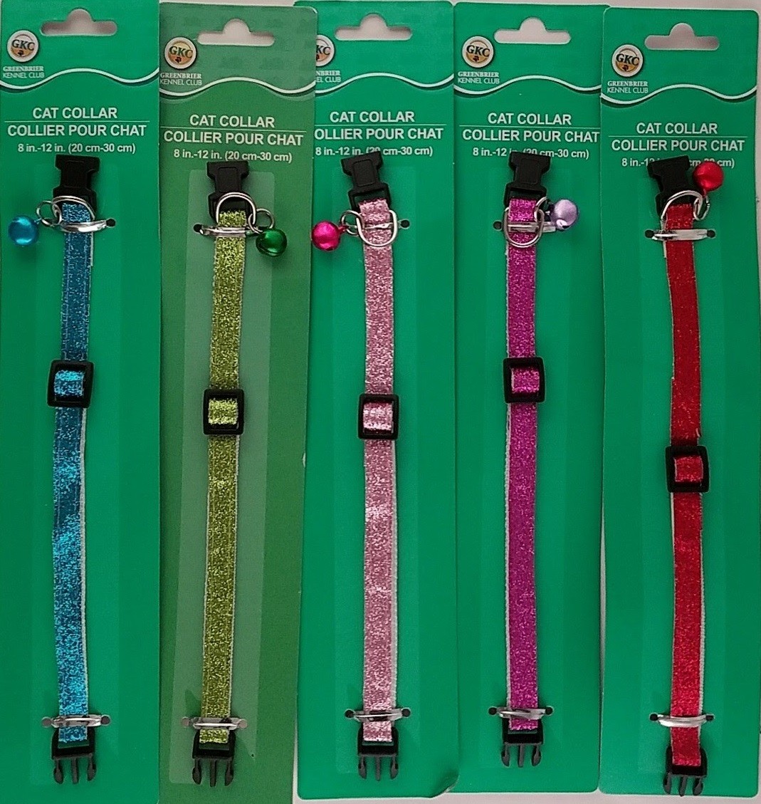 CAT COLLARS REFLECTIVE GLITTER QUICK-RELEASE BUCKLE BELL, SELECT: Color