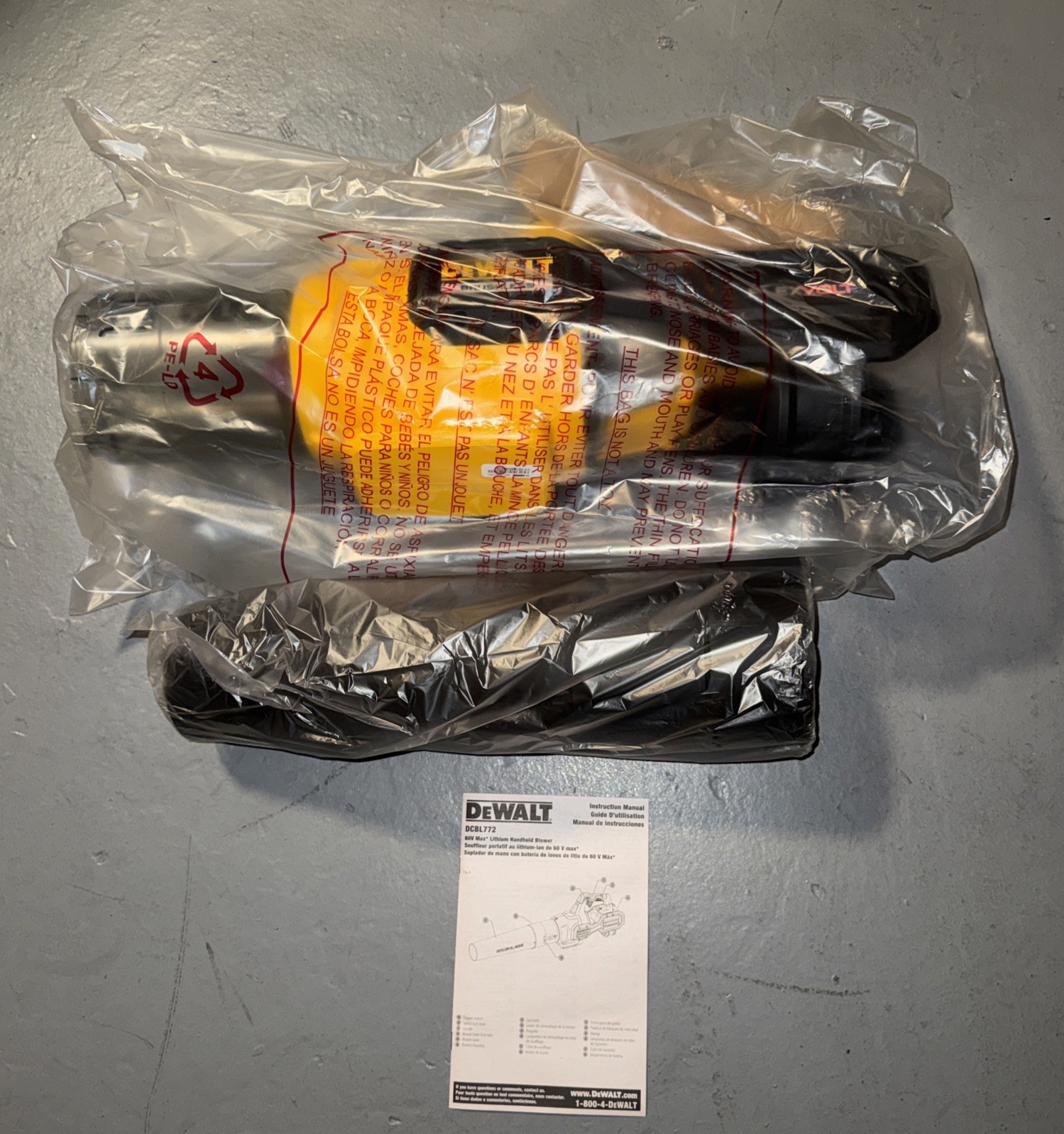 DeWALT 60V FlexVolt Brushless Handheld Axial Blower (Tool Only) DCBL772B New