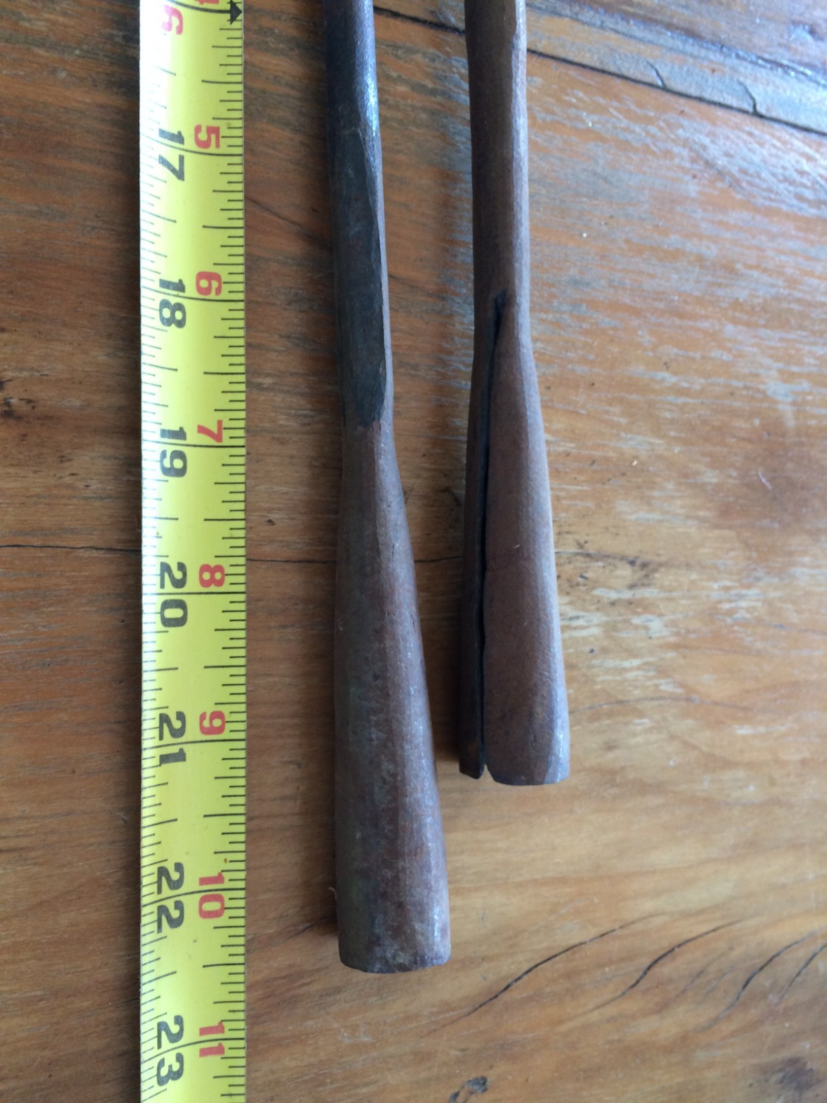 Vintage Handmade Metal Spear Bayonet Set 21-22 in Used