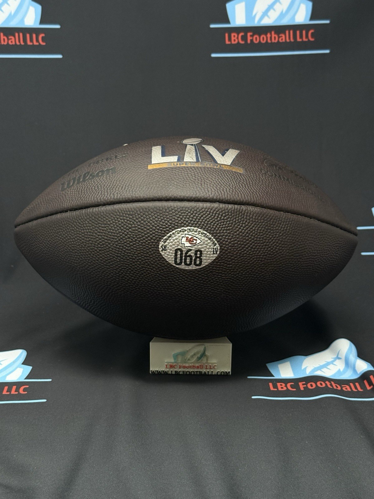Kansas City Chiefs Game Issued Super Bowl LV Game Ball #068 Wilson Duke Football