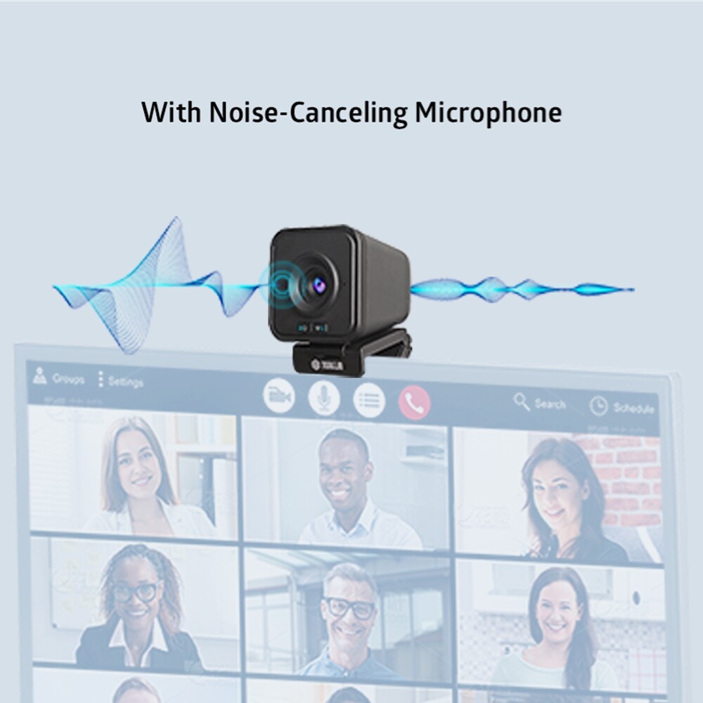 TOALLIN 1080P HD Wireless Webcam for PC Noise-cancelling Built-in microphone New
