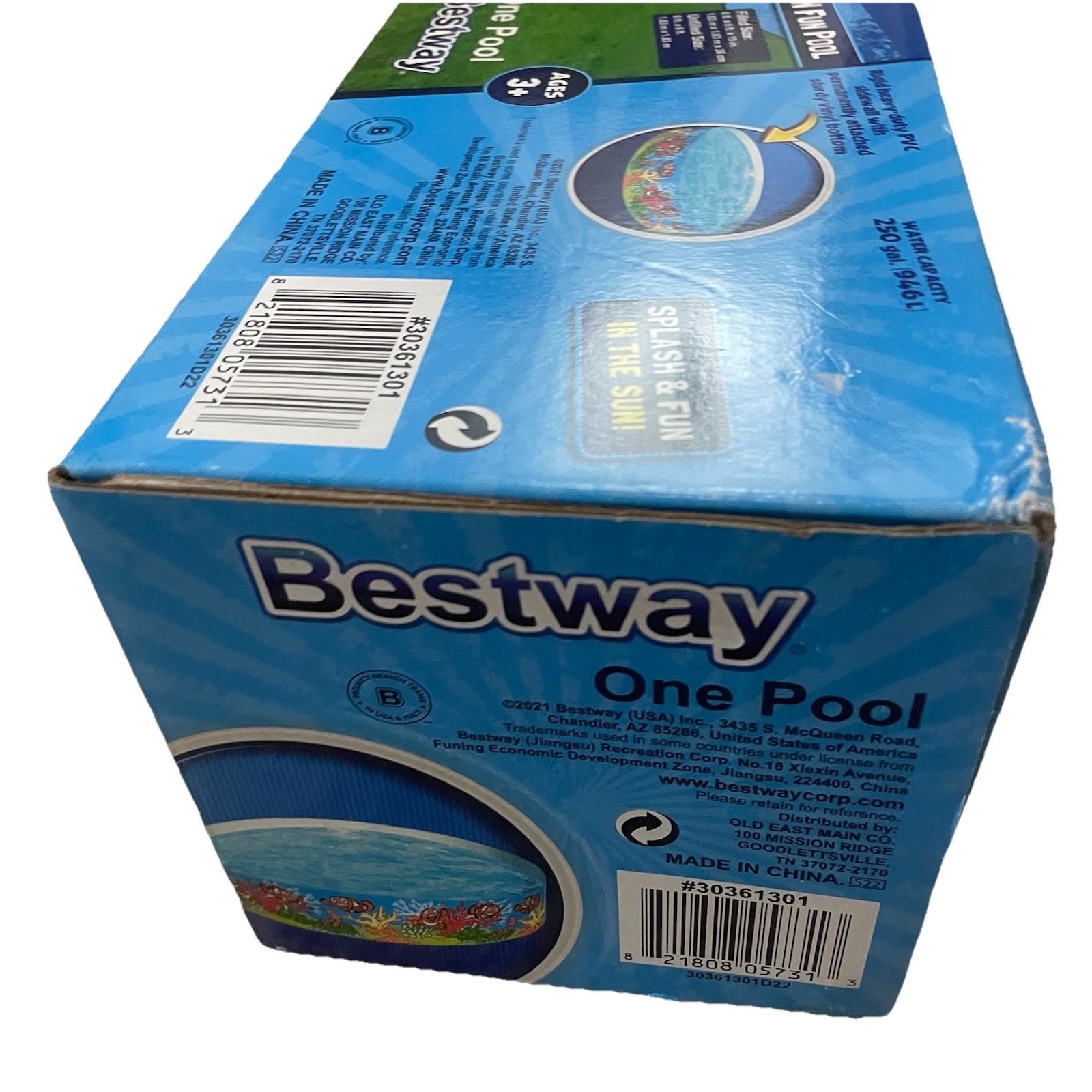 Bestway H2OGO! Kiddie Pool Fish Sea Life Fill 'N Fun 6’x6’x15” NEW