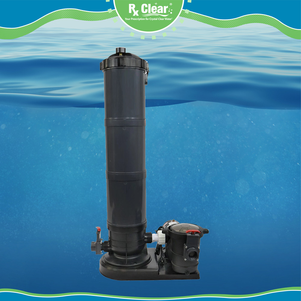 Rx Clear PRC 120 Sq Ft Radiant Cartridge Filter System w/ 1  ½ HP Pump
