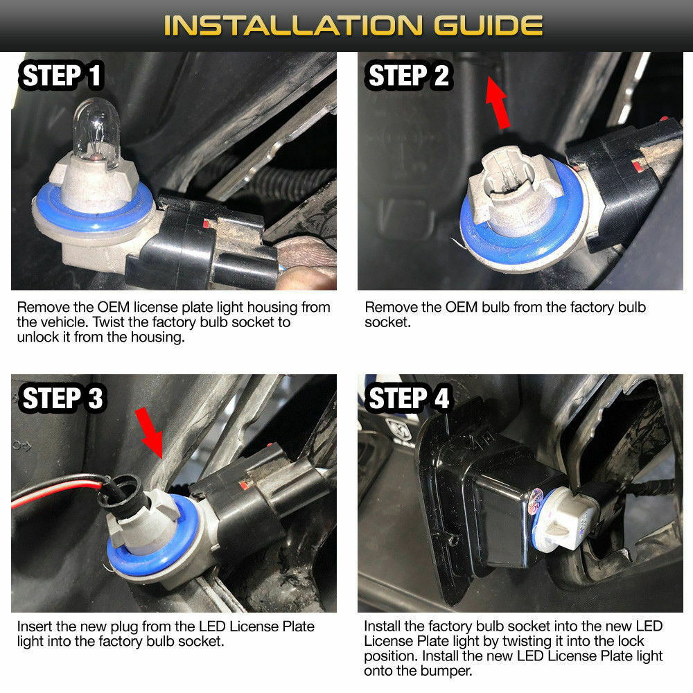 For 2003-2018 Dodge RAM 1500 2500 3500 LED SMD License Plate Light Bulbs