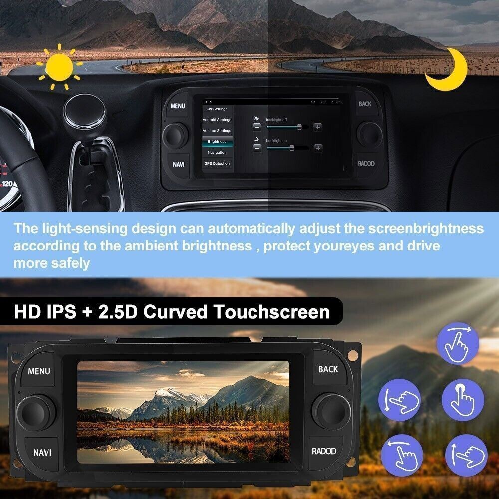 For 2002-2005 Dodge Ram Apple CarPlay Car Radio 8-Core 64GB Android 15 GPS WIFI