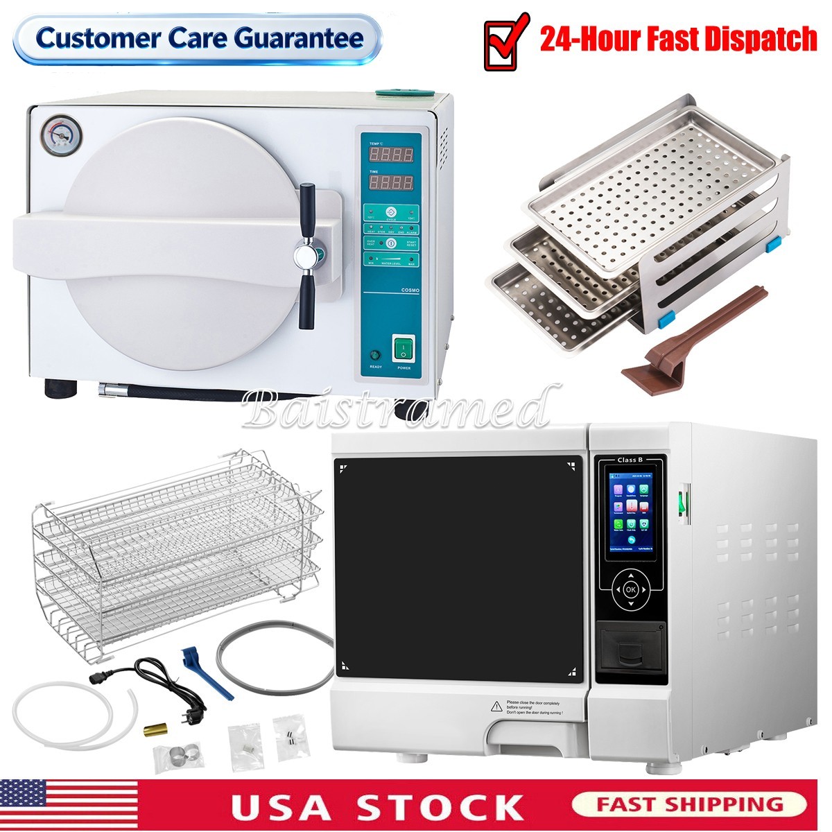 18L /22L Class B Dental Autoclave Steam Sterilizer With Drying Built-in Printer