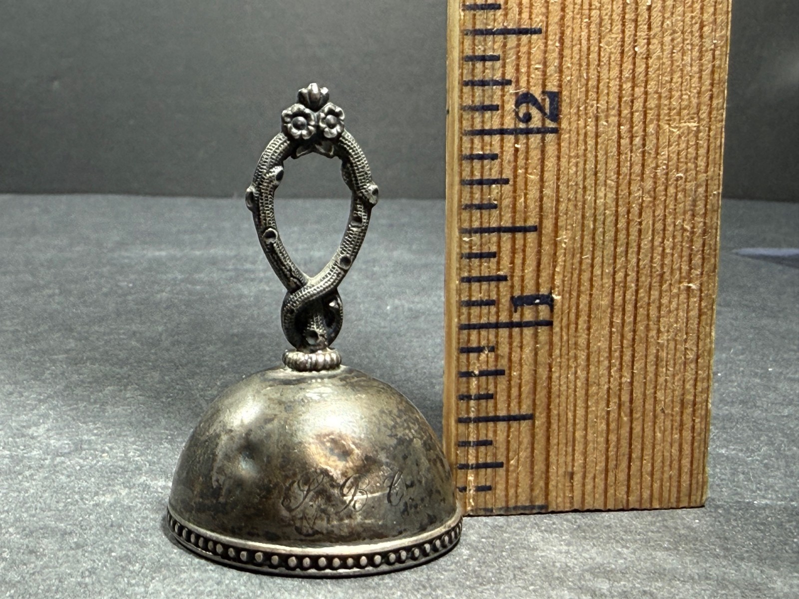 Antique Sterling Silver Table Dinner Bell - EB&H Late 1800's Early 1900's
