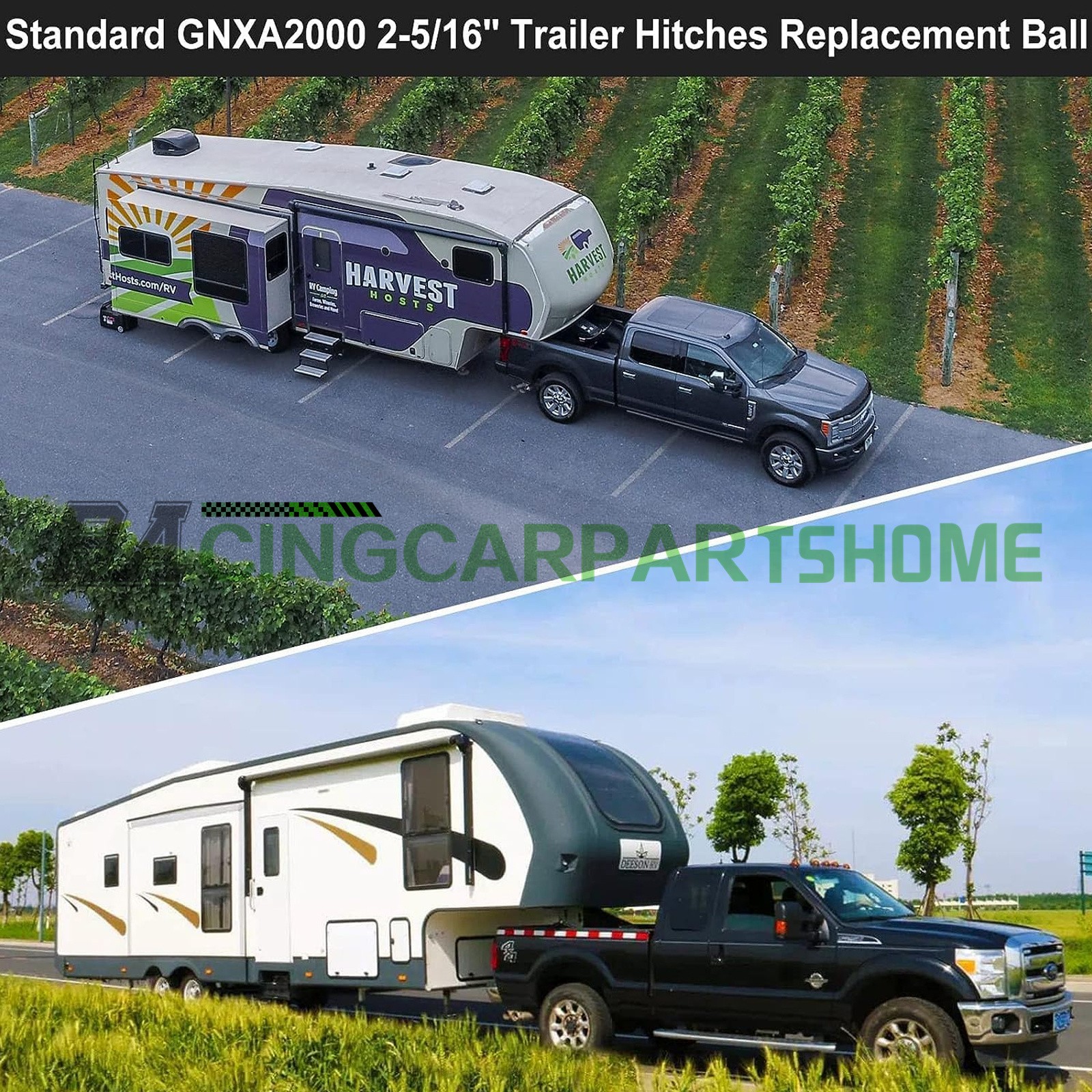 Fits B&W Trailer Hitches GNXA2000 Gooseneck Ball Hitch Turn Over Ball 2-5/16”