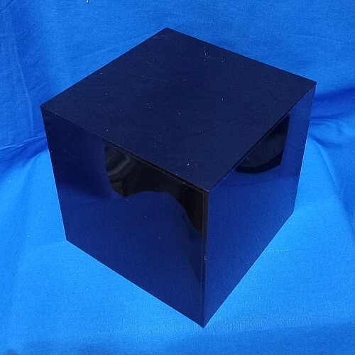 BLACK Acrylic 5-Sided Cube 5" x 5" x 5" - Open One Side - FREE SHIPPING