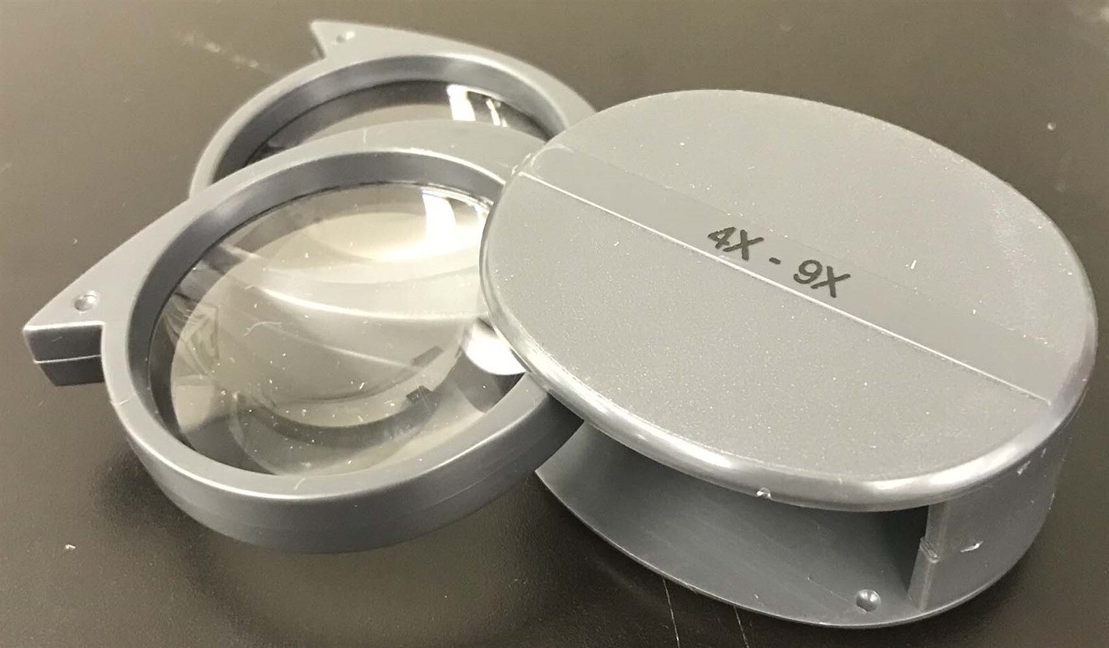 Double Lens Loupe Folding Small Pocket Magnifier 4x+5x=9x All Propose Inspection